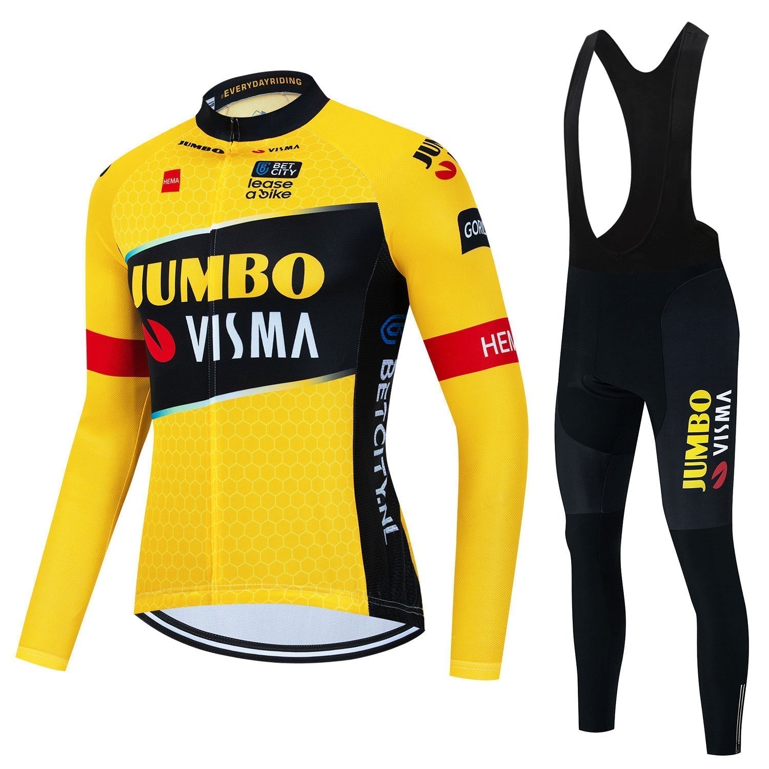 Jumbo Visma - Mono Ciclista Profesional De Manga Larga