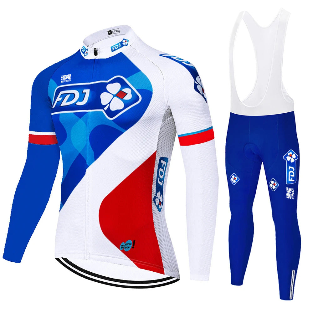 FDJ - Mono Ciclista Profesional De Manga Larga