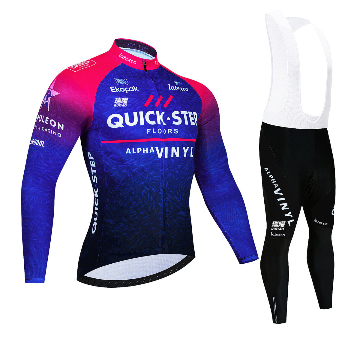 Quick step - Kit de Ciclismo Profesional de Manga Larga